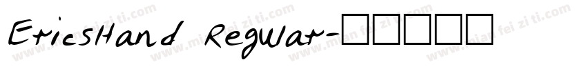 EricsHand Regular字体转换